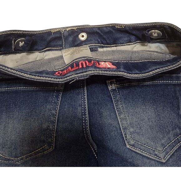 Beautees Girls Size 4 Distrsssed Skinny Jeans Sequin Heart Deco - Picture 4 of 5